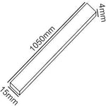 Intumescent Seal Strip - Fire Only - 15x4x1050mm - White - Pack of 5 / Single Door Pack - tradefit - 3