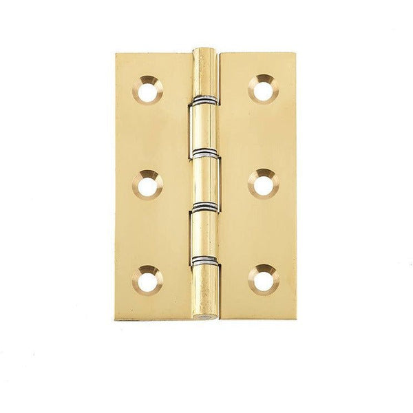 Double Steel Washered Hinge - 76x50x2mm - Polished Brass - tradefit - Featured Image
