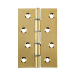 Double Steel Washered Hinge - 102x67x2mm - Polished Brass - tradefit - 1