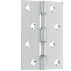 Double Phosphor Bronze Washered Hinge - 102x67x2.5mm - Satin Chrome - tradefit