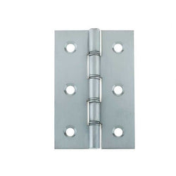 Double Phosphor Bronze Washered Hinge - 76x50x2mm - Satin Chrome - tradefit
