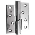 Rising Butt Hinge Left Hand - 102x76x3mm - Polished Stainless Steel - tradefit - 1