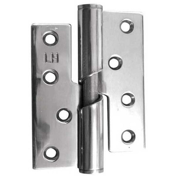 Rising Butt Hinge Left Hand - 102x76x3mm - Polished Stainless Steel - tradefit - Featured Image