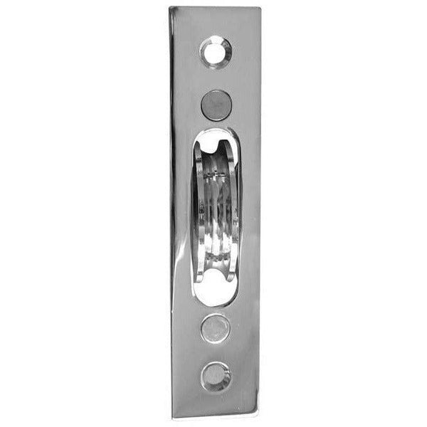 Sash Pulley 40mm Roller - 118x26mm - Polished Chrome - tradefit - Featured Image