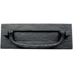 Black Antique Letter Plate / Postal Knocker - 310 x 115mm - Black Antique Iron - tradefit