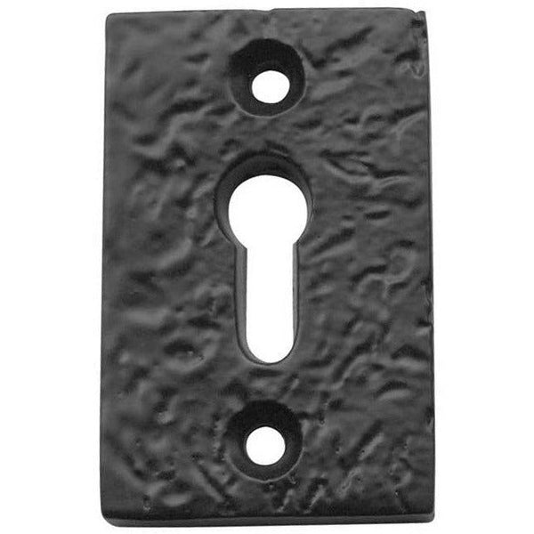 Rectangular Keyhole Cover Escutcheon - 50x30mm - Black Antique Iron - tradefit - Featured Image