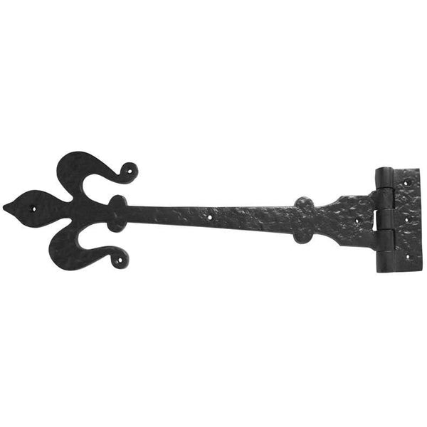 Fleur De Lys Hinge - 400x100mm - Black Antique Iron - tradefit - Featured Image