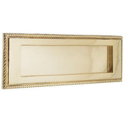 Letter Box Plate - 254x76mm - Polished Brass - tradefit