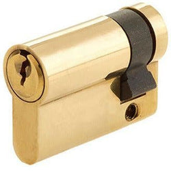 Euro Single Cylinder Lock - 40mm - Brass - Keyed to Differ - tradefit