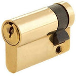 Euro Single Cylinder Lock - 45mm - Brass - Keyed to Differ - tradefit - 1