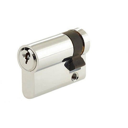 Euro Single Cylinder Lock - 45mm - Polished Chrome - Keyed to Differ - tradefit - Featured Image