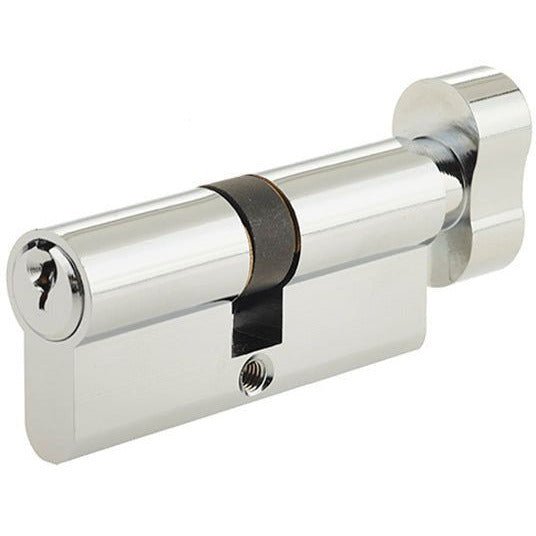 Euro Thumbturn Cylinder Lock - 35x55mm - Polished Chrome - Keyed to Differ - tradefit - Featured Image
