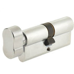 Euro Thumbturn Cylinder Lock - 35x55mm - Satin Chrome - Keyed to Differ - tradefit - 1