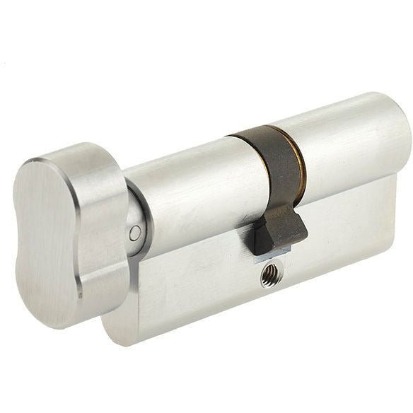 Euro Thumbturn Cylinder Lock - 35x55mm - Satin Chrome - Keyed to Differ - tradefit - Featured Image