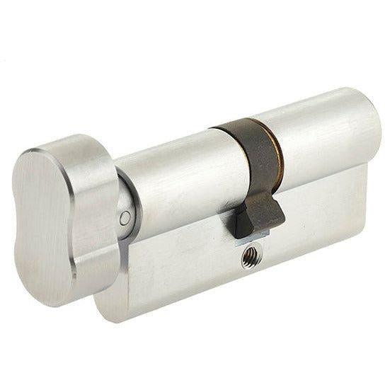 Euro Thumbturn Cylinder Lock - 40x35mm - Satin Chrome - Keyed to Differ - tradefit - Featured Image