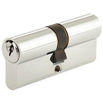 Euro Double Cylinder Lock - 45x45mm - Polished Chrome - Keyed to Differ - tradefit - 1