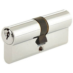 Euro Double Cylinder Lock - 45x45mm - Polished Chrome - Keyed to Differ - tradefit