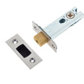 2.5 inch/64mm Tubular Deadbolt Bolt Through Fire Rated - 44mm Backset - Satin Stainless Steel - tradefit