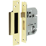 Oval Profile Sashlock Case - 65mm Case 44mm Backset - Polished Brass - tradefit - 1