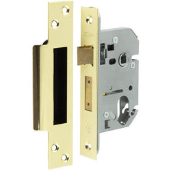 Oval Profile Sashlock Case - 65mm Case 44mm Backset - Polished Brass - tradefit