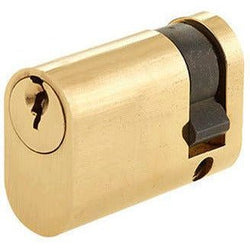 Oval Single Cylinder Lock - 45mm - Brass - Keyed to Differ - tradefit