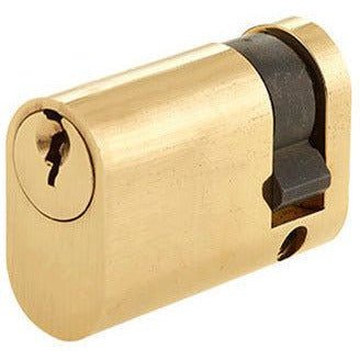 Oval Single Cylinder Lock - 45mm - Brass - Keyed to Differ - tradefit - Featured Image