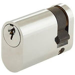 Oval Single Cylinder Lock - 45mm - Polished Chrome - Keyed to Differ - tradefit - 1