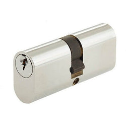 Oval Double Cylinder Lock - 35x35mm - Polished Chrome - Keyed to Differ - tradefit