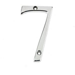 Numeral 7 - Screw Fix - 75mm - Polished Chrome - tradefit - 1