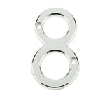 Numeral 8 - Screw Fix - 75mm - Polished Chrome - tradefit - 1