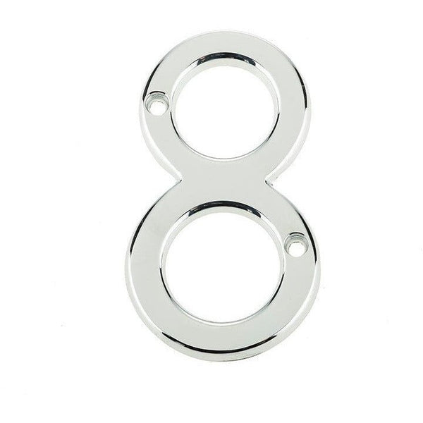 Numeral 8 - Screw Fix - 75mm - Polished Chrome - tradefit - Featured Image