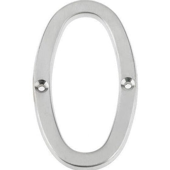 Numeral 0 - Screw Fix - 75mm - Satin Chrome - tradefit - Featured Image