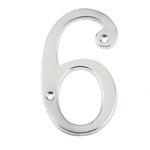 Numeral 6 or 9 - Screw Fix - 75mm - Satin Chrome - tradefit - 1