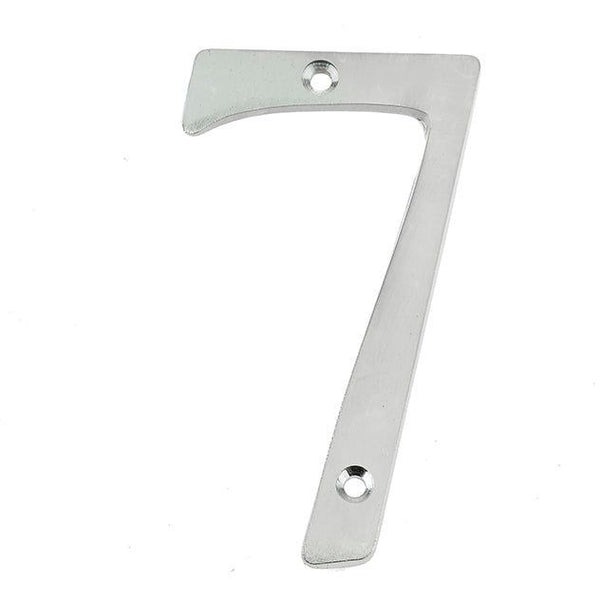 Numeral 7 - Screw Fix - 75mm - Satin Chrome - tradefit - Featured Image