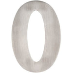 Numeral 0 - Bolt Fixing - 150mm - Satin Stainless Steel - tradefit - 1