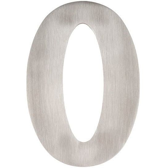 Numeral 0 - Bolt Fixing - 150mm - Satin Stainless Steel - tradefit - Featured Image
