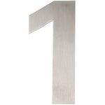 Numeral 1 - Bolt Fixing - 150mm - Satin Stainless Steel - tradefit - 1
