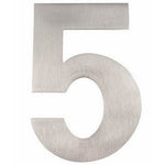 Numeral 5 - Bolt Fixing - 150mm - Satin Stainless Steel - tradefit - 1