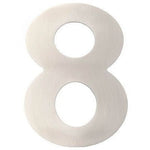 Numeral 8 - Bolt Fixing - 150mm - Satin Stainless Steel - tradefit - 1
