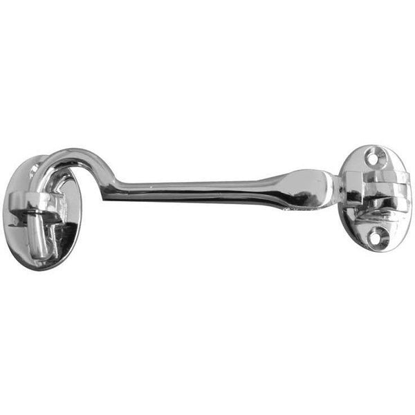 Heavy Duty Silent Cabin Hook And Eye 50mm Polished Chrome tradefit