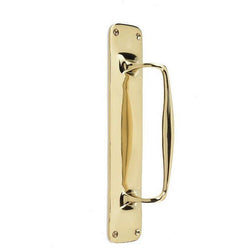 Public Entrance Pull Handle - 305x58mm - Polished Brass - tradefit