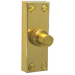 Rectangular Bell Push - 80x30mm - Polished Brass - tradefit - 1