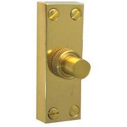 Rectangular Bell Push - 80x30mm - Polished Brass - tradefit