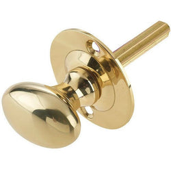 Oval Rack Bolt Thumb Turn - 36mm - Polished Brass - tradefit