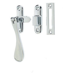 Victorian Casement Window Fastener - 124x19mm - Polished Chrome - tradefit