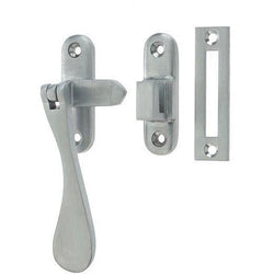 Victorian Casement Window Fastener - 124x19mm - Satin Chrome - tradefit