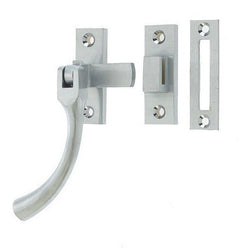 Bulb End Casement Window Fastener - 125x19mm - Satin Chrome - tradefit