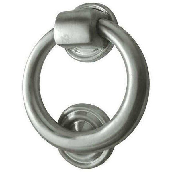 Ring Door Knocker - 105mm - Satin Chrome - tradefit - Featured Image