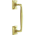 Cranked Door Pull Handle - 250mm - Polished Brass - tradefit - 1