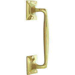 Cranked Door Pull Handle - 250mm - Polished Brass - tradefit